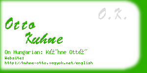 otto kuhne business card